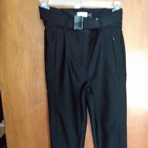 TOPSHOP Sno Ski Pants Black W/Belt Waterproof US 6 Adjustable Boot Straps ~ NWOT